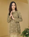 KIDS BAJU KURUNG PAHANG ELINA (PALE OLIVE)